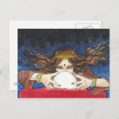 Fortune Teller fantasie circus briefkaart (Voorkant / Achterkant)