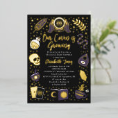 Fortune Teller Future Witchy Baby shower Folie Uitnodiging (Staand Voorkant)