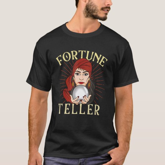 Fortune Teller Gypsy Psychische Tarot Reader Cryst T-shirt (Voorkant)