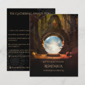 Fortune Teller Halloween Routebeschrijving Kaart (Voorkant / Achterkant)