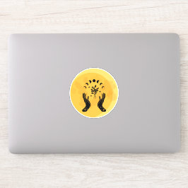 Fortune Teller Hand Moon Halloween Sticker