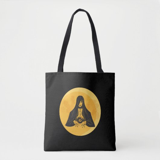 Fortune Teller Magic Ball Moon Canvas tas (Voorkant)