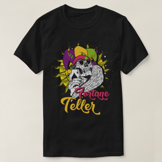 Fortune Teller Magic Occult Tarot Kaarten T-shirt (Design voorkant)
