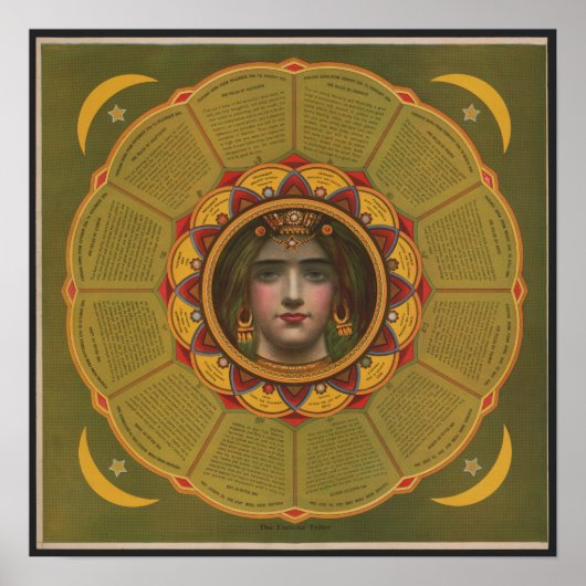  Fortune Teller met Astrologie Zodiac Tekens Poster (Voorkant)