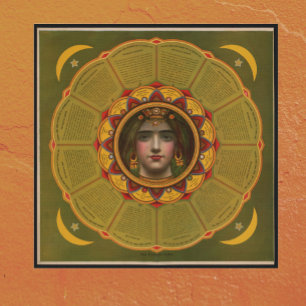  Fortune Teller met Astrologie Zodiac Tekens Poster