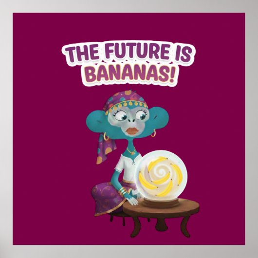 Fortune teller monkey poster (Voorkant)