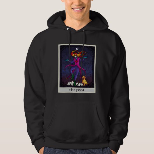 Fortune Teller Mythical The Fool with skulls Tarot Hoodie (Voorkant)