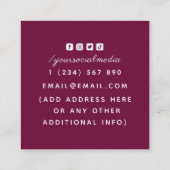 Fortune Teller paranormaal esoterisch allemaal met Vierkante Visitekaartje (Achterkant)