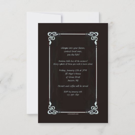 Fortune Teller Uitnodiging (Achterkant)
