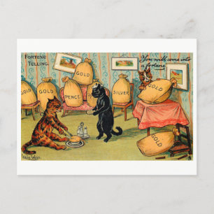 Fortune Telling Cats Je komt in een Fortuin Briefkaart