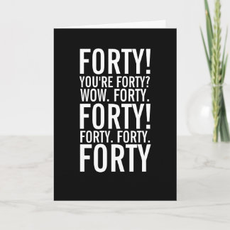 Forty Funny krijgt oude verjaardag Kaart