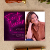Fortylicious - 40e anniversaire Invitation avec ph