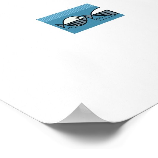 Forward and Backward – Minimal Fish Pattern Poster (Coin)