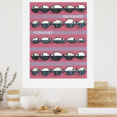 Forward and Backward – Minimal Fish Pattern Poster (Cuisine)