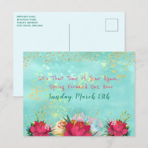 Forward Reminder voor Floral en Glitter Spring Briefkaart