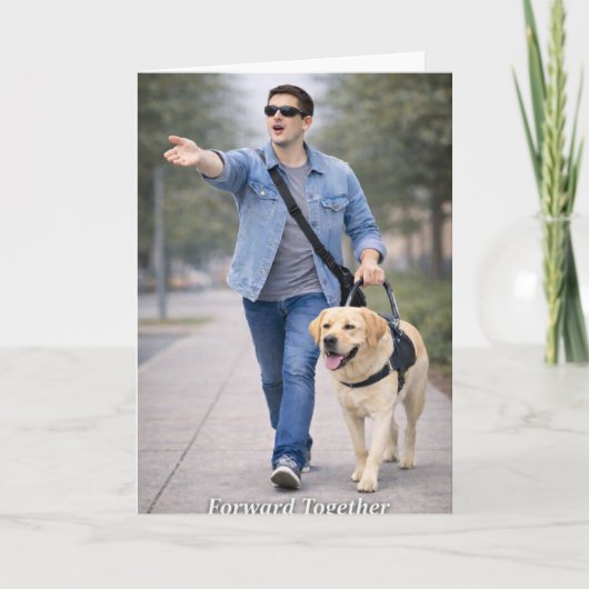 Forward Together – Guide Dog Team Graduation Card Kaart (Voorkant)