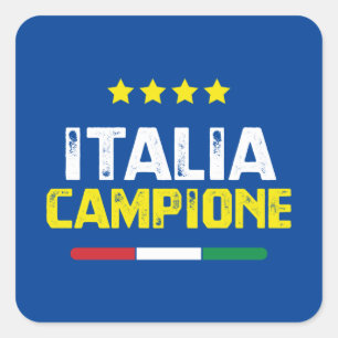 Forza Azzurri Italia Campione Vierkante Sticker