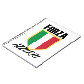 Forza Azzurri Italy Flag Soccer Notitieboek (Linkerzijde)