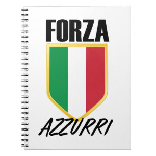 Forza Azzurri Italy Flag Soccer Notitieboek