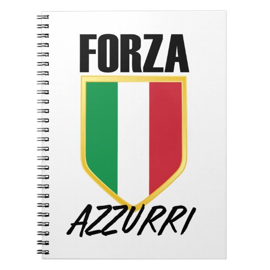 Forza Azzurri Italy Flag Soccer Notitieboek (Voorkant)
