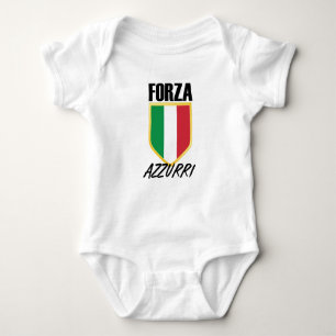 Forza Azzurri Italy Flag Soccer Romper