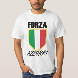Forza Azzurri Italy Flag Soccer T-shirt