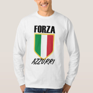 Forza Azzurri Italy Flag Soccer T-shirt