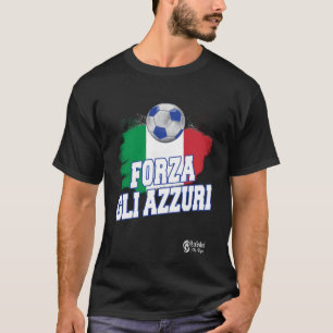Forza Gli Azzuri versie 1 Zwart T-shirt