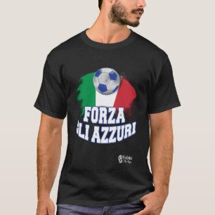Forza Gli Azzuri versie 2 zwart T-shirt