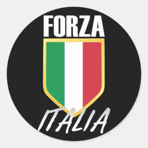 Forza Italia Italiaanse vlag Ronde Sticker