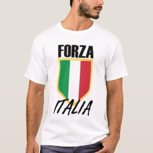 Forza Italia Italië Vlag Voetbal T-shirt