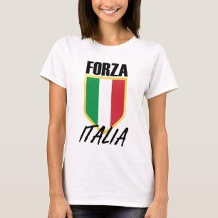 Forza Italia Italië Vlag Voetbal T-shirt