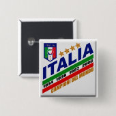Forza Italia - Wereldbeker 2010 Vierkante Button 5,1 Cm (Voorkant /achterkant)