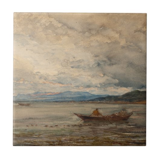 Fos, Environs de Martigues – Félix Ziem Tegeltje (Voorkant)