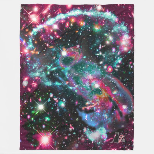 Fosforescentie Star Field Fleece Blanket Deken (Voorkant)