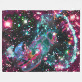 Fosforescentie Star Field Fleece Blanket Deken (Voorkant (Horizontaal))