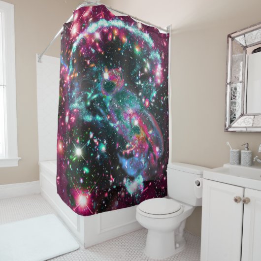 Fosforescentie Sterrenveld Douchegordijn (In situ)