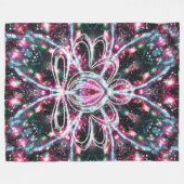 Fosforescentie Zen Lotus Fleece Deken (Voorkant (Horizontaal))