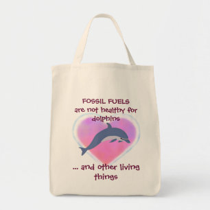 Fossiele brandstoffen zijn geen gezonde canvas tas