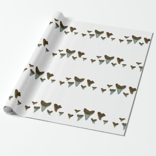 Fossiele haaientanden cadeaupapier