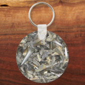 Fossiele haaientanden patroon sleutelhanger (Voorkant)