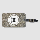 Fossiele Hash kalksteen monogram Bagagelabel (Voorkant (horizontaal))