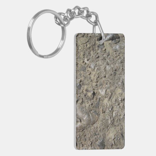 Fossiele Hash Print Acryl Sleutelhanger (Voorkant Links)