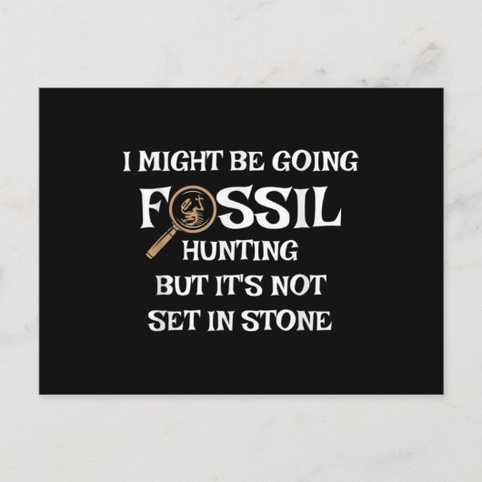 Fossiele jacht , voor paleontologen en geologen . briefkaart (Voorkant)