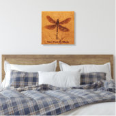 fossiele libel canvas afdruk (Insitu (Slaapkamer))