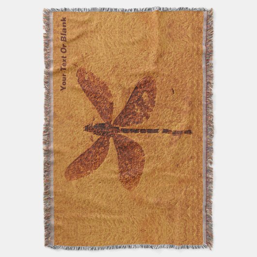 fossiele libel deken (Voorkant Verticaal)