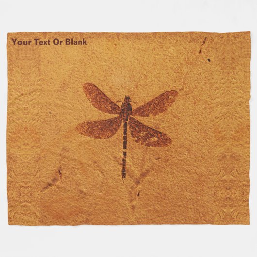 fossiele libel fleece deken (Voorkant (Horizontaal))