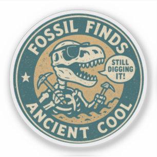 Fossiele vondst oude koele T-Rex Archeologie Sticker