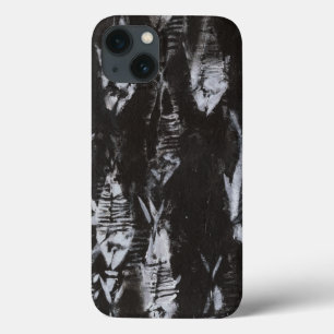 Fossiele witte vis op zwarte achtergrond iPhone 13 hoesje