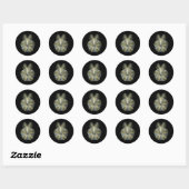 Fossiele Zee Urchin Ronde Sticker (Vel)